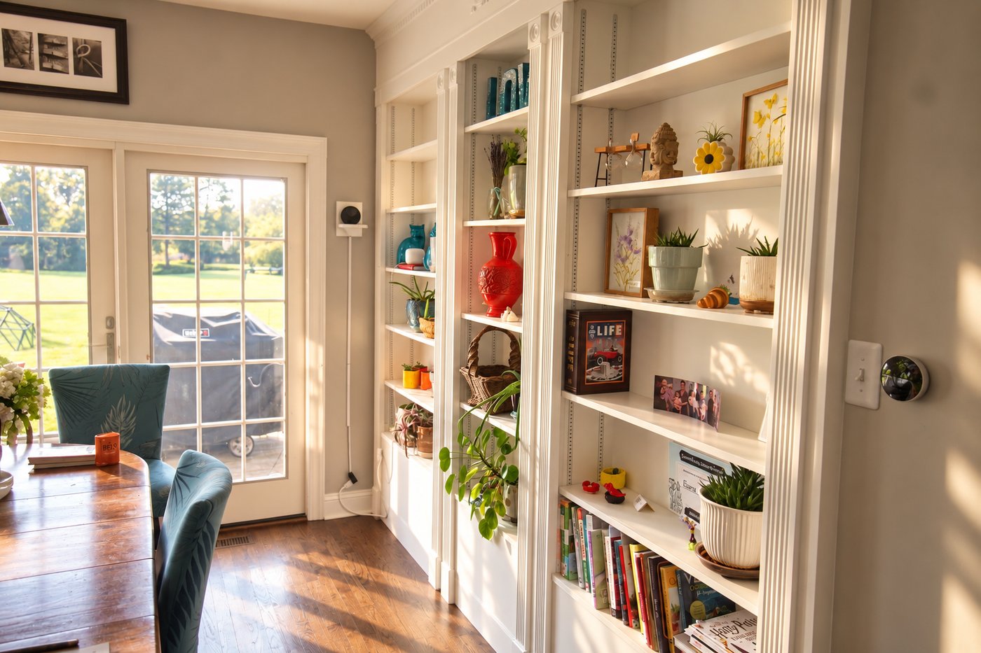 Custom built-in cabinets with LED lighting, Doylestown PA