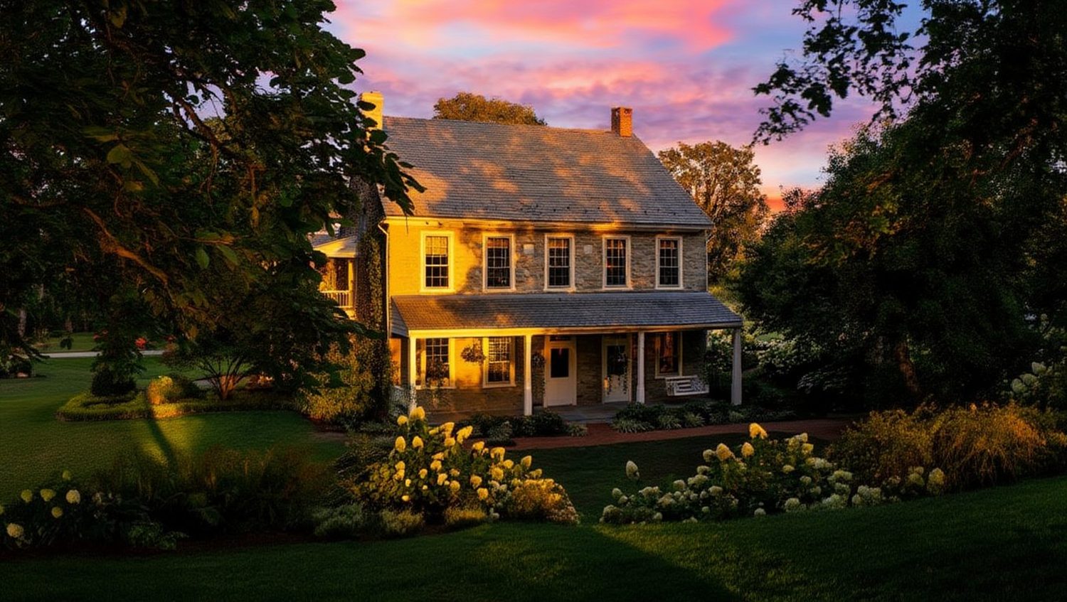 Stone estate in Bucks County, PA