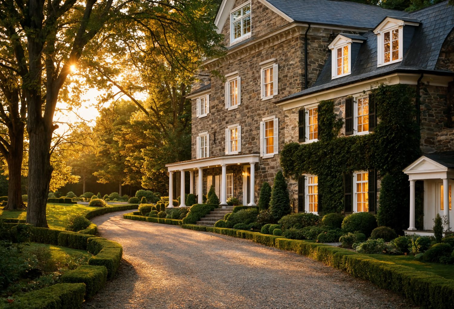 Historic stone estate in Bucks County, PA
